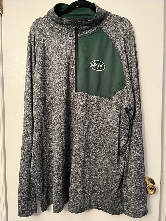 Fanatics Other - Fanatics NY Jets Football Quarter-Zip Performance Pullover Sz 3XL